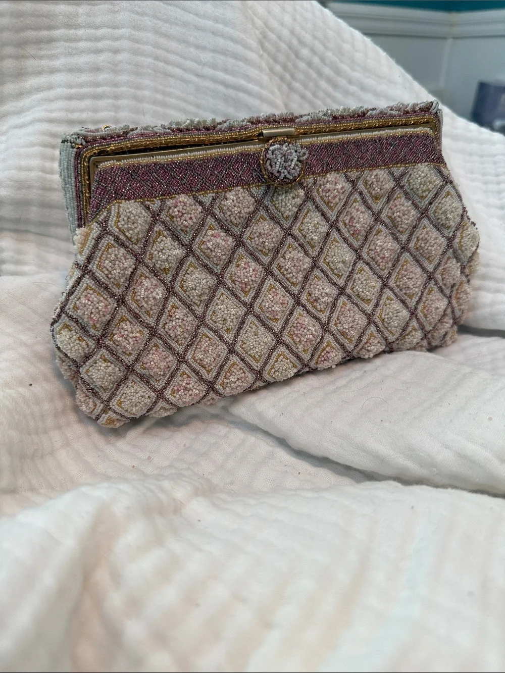 Vintage Josef hand beaded clutch